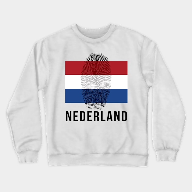 Netherlands Flag DNA Crewneck Sweatshirt by Rocky Ro Designs